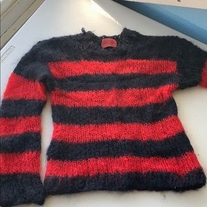 Fluffy stripe sweater